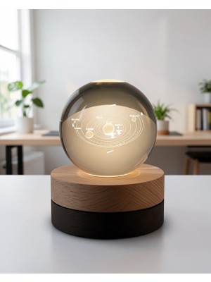 Mabelme Store LED Kristal Küre Güneş Sistemi
