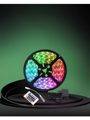 Mabelme Store 5 Metre Kumandalı Yapışkanlı Şerit LED