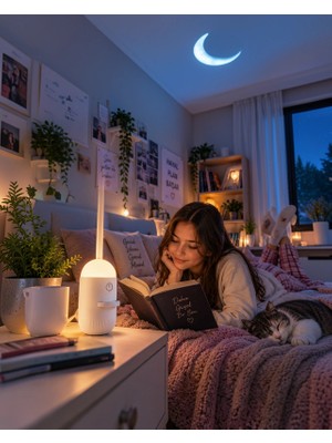 Mabelme Store Yıldız Ay Projeksiyonlu Gece Lambası