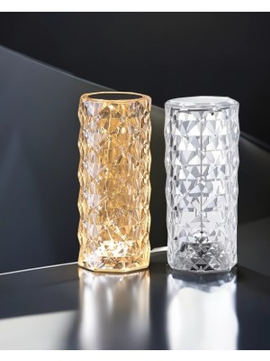 Mabelme Store Gece Lambası Dokunmatik Şarjlı Rgb Kristal