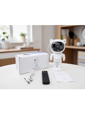 Mabelme Store Astronot Projeksiyon Lamba Speaker