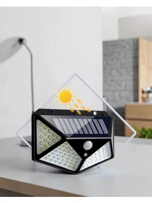 Mabelme Store Bahçe Lambası Sensörlü 100 LED IP65 Su Geçirmez