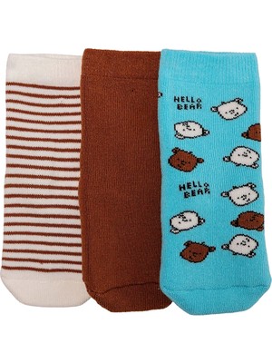 Hellobaby Erkek Bebek 3lü Havlu Çorap