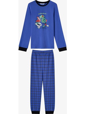 Penti Erkek Çocuk Saks Pen Pals Uzun Kollu Pijama Takımı