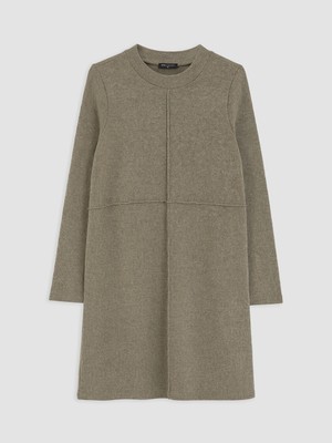LC Waikiki Lcw Comfort Yeşil Bisiklet Yaka Elbise
