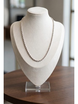 Asd Accessory Burgu Zincir 5mm Kalın Silver Renk Model Unisex (Kadın/erkek) Çelik Kolye/ 55-65CM