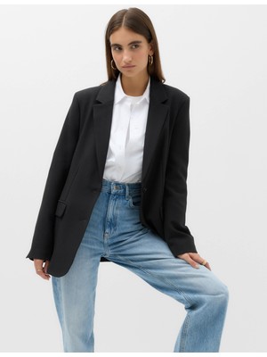 Marks & Spencer Düz Kesim Tek Düğmeli Blazer