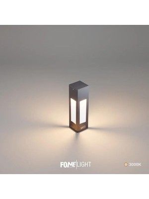 Luxera Pleksili LED Bollard Bahçe Aydınlatması IP65 Dış Mekan Peyzaj Aydınlatma Direği Alüminyum Antrasit 9W 3000K 100X100X350 mm