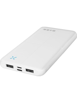 Aydınlatma Dünyam S-Link IP-G12N 10000MAH Micro+Usb+ Type-C Giris+Çikis Beyaz. Tasinabilir Pil Sarj Cihazi Powerbank