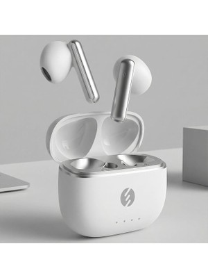 Aydınlatma Dünyam S-Link Weber G10 Beyaz Dokunmatik Gerçek Kablosuz Bluetooth V5.1 Tws Mikrofonlu Kulaklik
