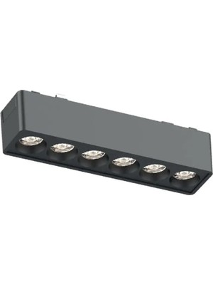 Ack 6W Slim Magnet Ray Armatürü Lensli 12,2cm 3000K IP20 Dip Switch Smart Driver Dimli