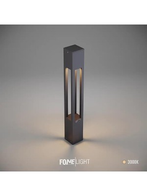 AKA010 Alüminyum LED Bollard Bahçe Aydınlatması IP65 Dış Mekan Peyzaj Yürüyüş Yolu Villa Bahçe Direk Lambası Antrasit 7W / 9W 100X100X750 mm 3000K