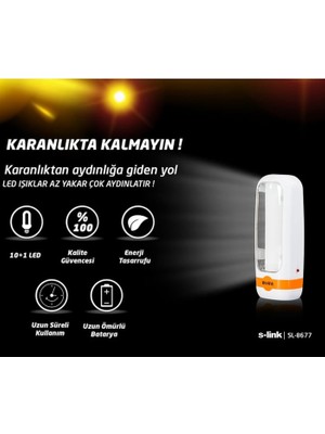 Aydınlatma Dünyam S-Link SL-8677 1W1+10 Smd Ledli Isildak Isildak