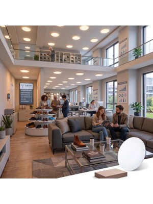 Ack 24W Cercevesiz Yuvarlak LED Panel 4000K Ayarlanabilir - Siva Alti AP10-02410