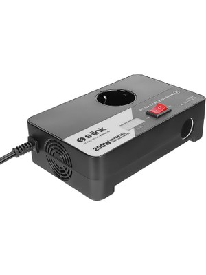 Aydınlatma Dünyam S-Link SL-200W-12 200W DC12V-AC230 Çakmaktan Power Inverter
