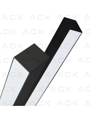 Ack 36W 4000K 1010MM LED Linear Armatür Siyah 55MMX76MM Enec Driverli