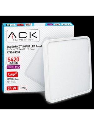 Ack AT10-05090 Smart Cct Panel 54W 500MMX500MM Siva Üstü