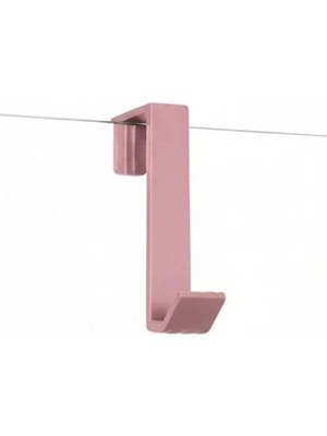 Tekli Banyo Duşakabin Camına Takılan Askılık Duşakabin Havlu Lif Bornoz Askısı (Pembe)
