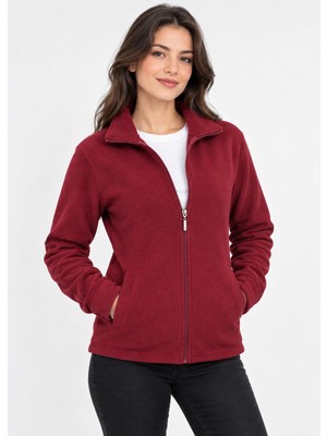 Günay Kadın Kışlık Slim Fit Kalıp Cepli Polar Softshell Mont-Ceket