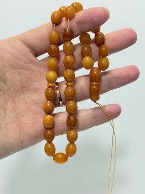 Hasyılmaz Doğal Kaya Damla Kehribar Tesbih 33LÜK 19,70 Gram K031