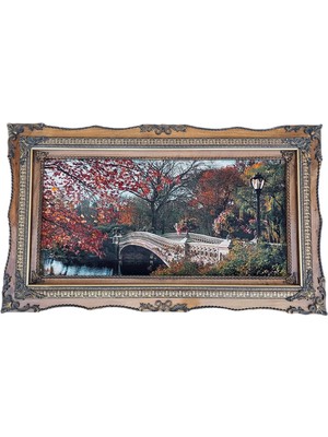 Hasyılmaz Sonbahar Valsi Adlı Iran Tebriz Halı Tablo 120X70CM - Duvar Halı Kilim Tablo