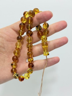 Hasyılmaz Doğal Kaya Damla Kehribar Tesbih 33LÜK 24,40 Gram K030