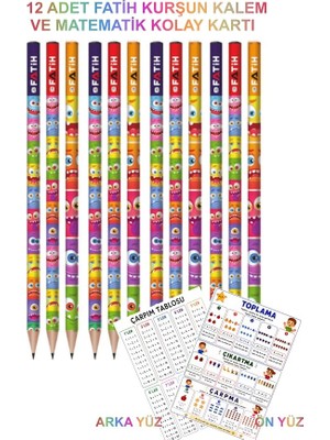 Kurşun Kalem, 12'li Paket (Emoji)