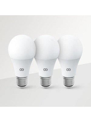 3'lü LED Ampul 18W Beyaz Işık E27 (6500K 1825 Lümen 3 Adet)