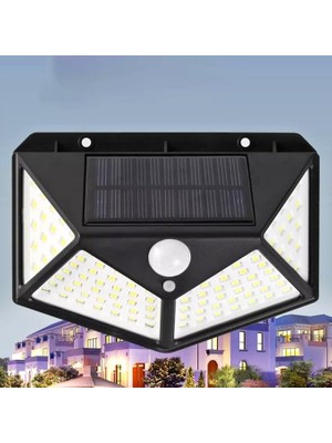 Solar Güneş Enerjili Hareket Sensörlü Duvar Bahçe Karavan Kamp Lambası LED Solar Lamba Su Geçirmez Sarı Gün Işığı Water Proof Solar Lamba