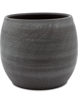 Gri Seramik Saksı 15X13 cm
