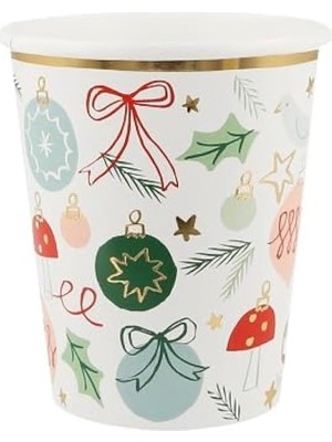 Meri - Festive Pattern Cups - Yeni Yıl Bardaklar (8'li)