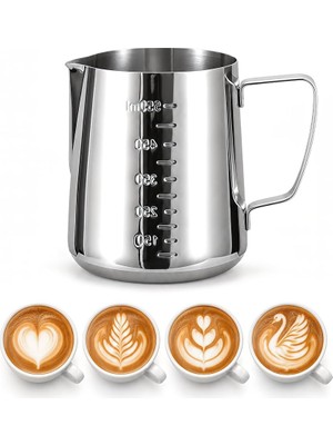 Çelik 600 ml Kahve Süt Köpürtme Potu Sütlük Pitcher CIN503