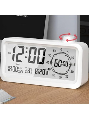 Mutfak Zamanlayıcı, 60 Dakika Görsel Zamanlayıcı Çalar Saat Çift Ekranlı LCD Zaman Hatırlatma, Çocukların Sınıf Öğrenimi Için Ev Okul Öğrenme Araçları, Öğretmen Masa Saati
