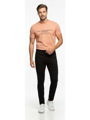 Maxi Modena Minimal Tipografi Detaylı Erkek Günlük T-Shirt