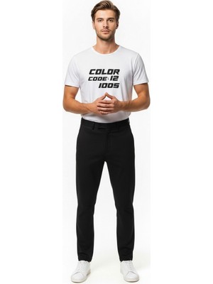 Maxi Modena Erkek Typography “color Code” Baskılı Minimal T-Shirt