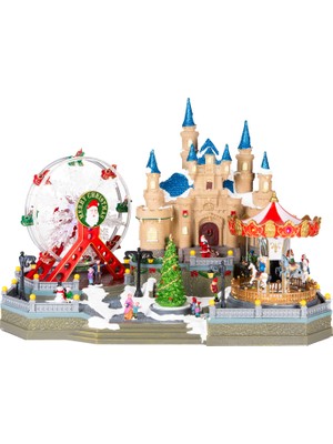 Herdekora Yılbaşı Süsü, Lunapark - Dekor, Hareketli, Müzikli, Işıklı, 62X36X47