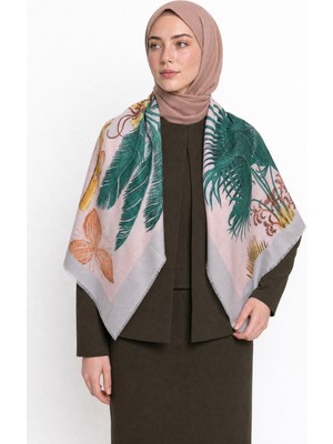Mooncorn Palm Desen Yün Kaşmir Omuz Eşarbı