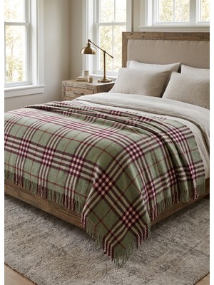 Gençev Home &selin&  Saf Yün Scotch Battaniye Battal Boy * Scotch Yün Battaniye -Saf Yün - Wool
