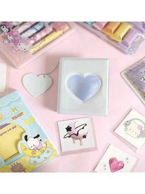 Beyaz Binder Kpop Fotokart Mini Albüm Fotoğraf Resim Albümü Kartlık 6x9 41 Fotoğraflık