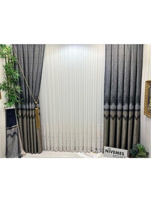 Str Store Titus FJ632145 V-913 Siyah 1/3 Sık Pileli Fon Perde Apm