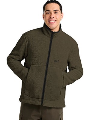 Jack Wolfskin Stone Lıte Jkt M Erkek Outdoor Polar Ceket A64997-E0205 Yeşil