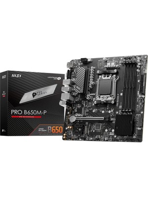 MSI Msı Pro B650M-P 7200MHZ (Oc) Ddr5 Soket Am5 M.2 HDMI Dp VGA Matx Anakart