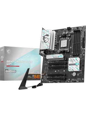 MSI Msı B840 Gaming Plus Wifi 8000MHZ (Oc) Ddr5 Soket Am5 M.2 HDMI Atx Anakart