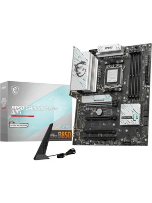 MSI Msı B850 Gamıng Plus Wifi Ddr5 8200MHZ (Oc) Dp 3xm.2 Dp USB 10GBS 5g Lan Wifi 7 Atx Am5 Anakart