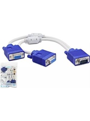 Hadron HDX7753 VGA To 2-Vga F Y Kablo 30CM Beyaz