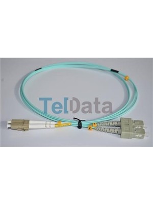 Teldata TLD-SCLCOM31 Sc-Upc-Lc-Upc mm Dx Om3 1 Metre Fıber Optık Patchcord