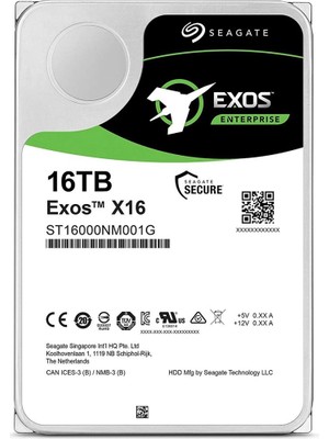 Seagate 16TB Exos ST16000NM001G 3.5 256MB 7200RPM Sata3 Nas Sabit Disk