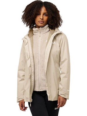 Jack Wolfskin Rotwand 3ın1 Jkt W Kadın Outdoor Montu (3'ü 1 Arada) A60333-A0084 Bej