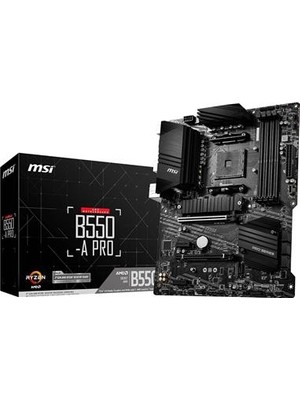 MSI Msı B550-A Pro Am4 Ddr4 Bellek 4400(OC) HDMI Dp M.2 Usb3.2 Atx Anakart