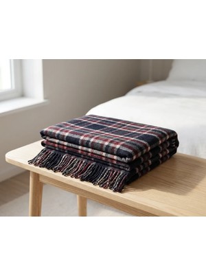 Genç Ev Home Scotch Tek Kişilik - Tv Battaniye - Koltuk Şalı 160x220 Yün Battaniye